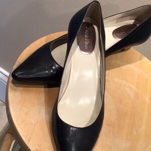 Calvin Klein Black Leather Pump